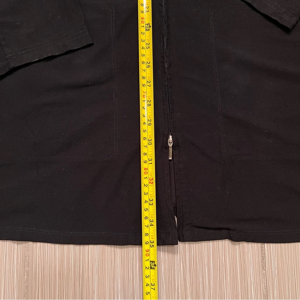 Eileen Fisher Black Zipper jacket lightweight jersey stretchy 1X - Picture 10 of 10